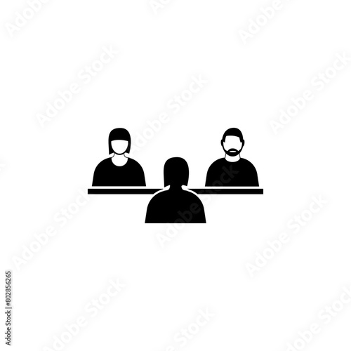 Political Debates flat vector icon. Simple solid symbol isolated on white background. Political Debates sign design template for web and mobile UI element