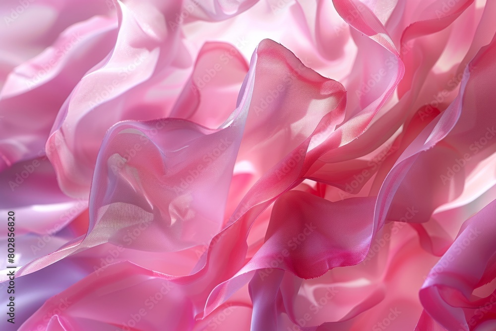 Elegant Pink Satin Fabric Waves - Abstract Textile Background Elegant Pink Satin Fabric Waves - Abstract Textile Background