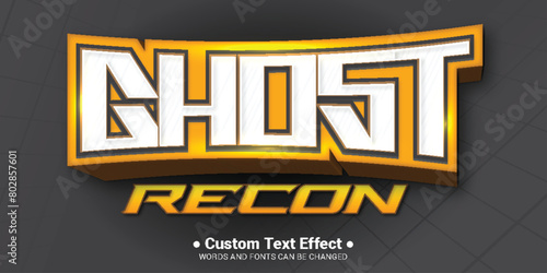 Editable 3d text ghost gaming style free