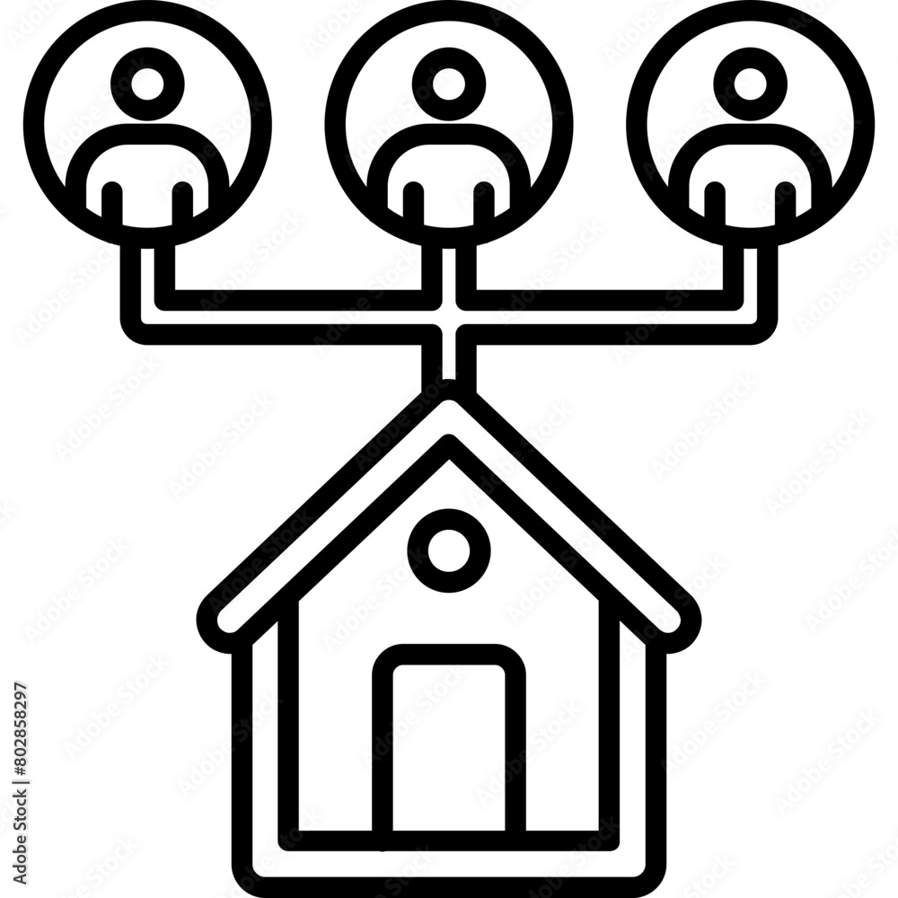 Shared Housing Icon Shared Housing Icon