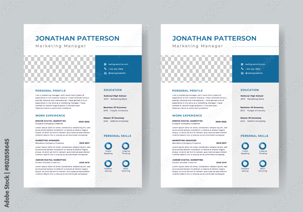 New Minimalist Resume Template Design Print Ready New Minimalist Resume Template Design Print Ready