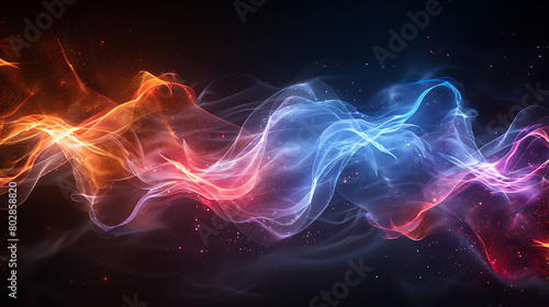 Abstract Multi Color smoke background.