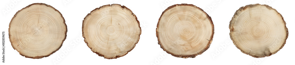 Cross section of oak grove tree trunk showing growth rings isolated on white background. Cross section of oak grove tree trunk showing growth rings isolated on white background.