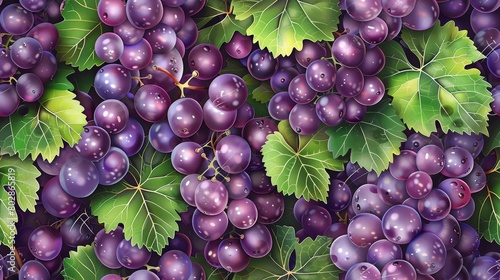 Concord grapes are a popular variety of grape that are used for making wine, juice, and jelly photo