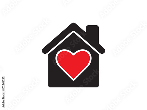 Icon a house representation, isolated against a clean background. This simple vector symbol evokes a sense of warmth and security, embodying the concept of home.