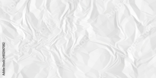 White crumpled paper texture. White wrinkled paper texture. White paper texture. White crumpled and top view textures can be used for background of text or any contents.