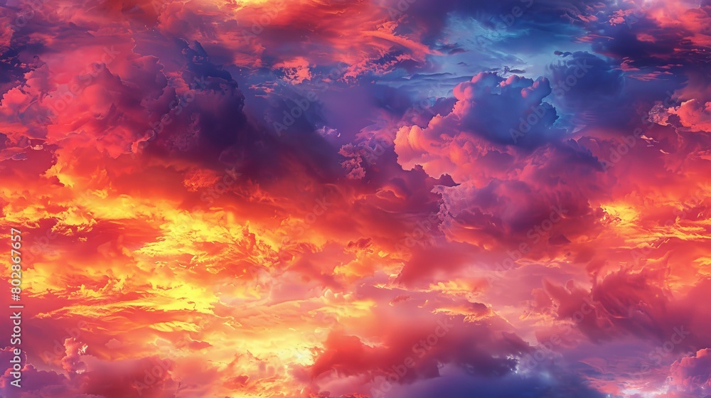 The image shows a beautiful and colorful sky