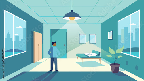 The room was bathed in natural light providing a sense of openness and clarity enhancing the theutic experience for the patient..