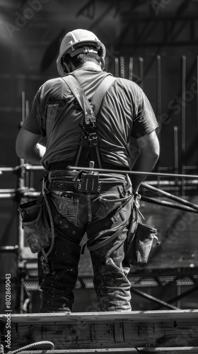 Construction worker at working site