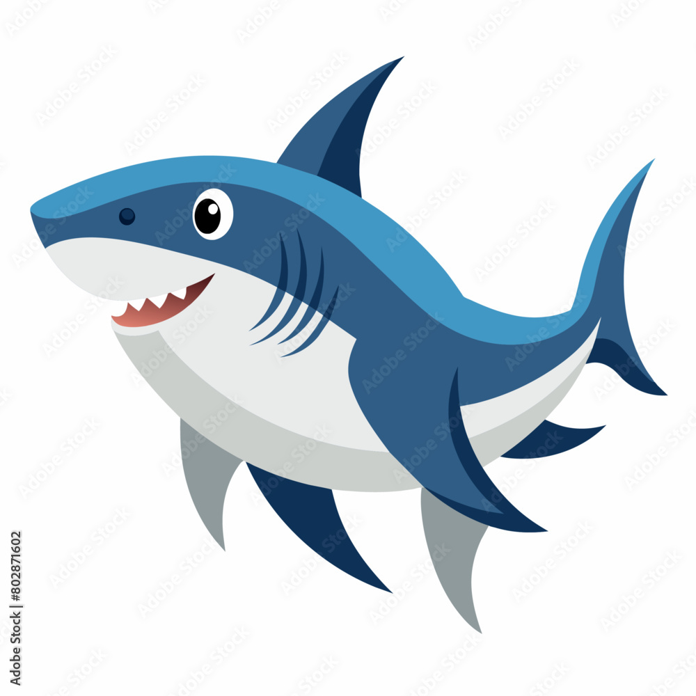 Fototapeta premium Shark vector art illustration (12)