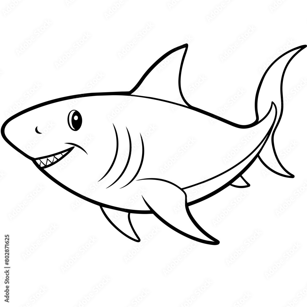 Obraz premium Shark vector art illustration (16)