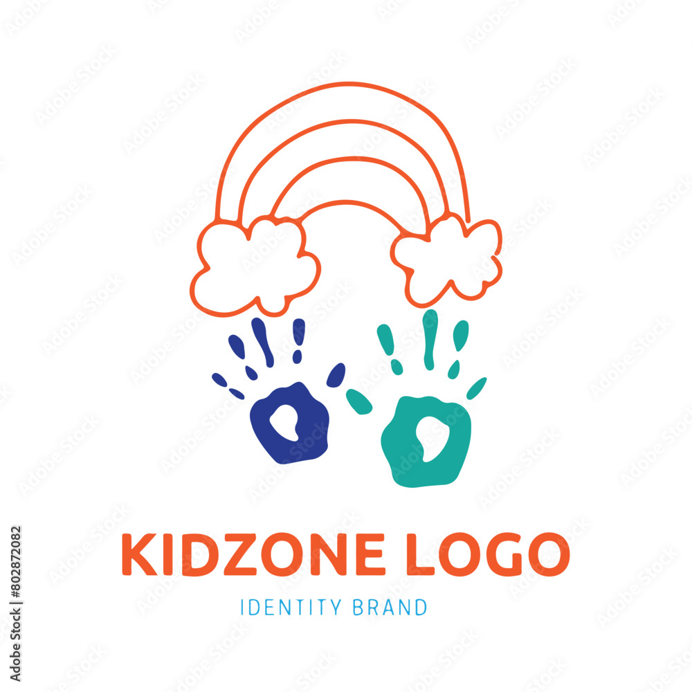 kid zone or kindergarten logo design for branding and identity kid zone or kindergarten logo design for branding and identity