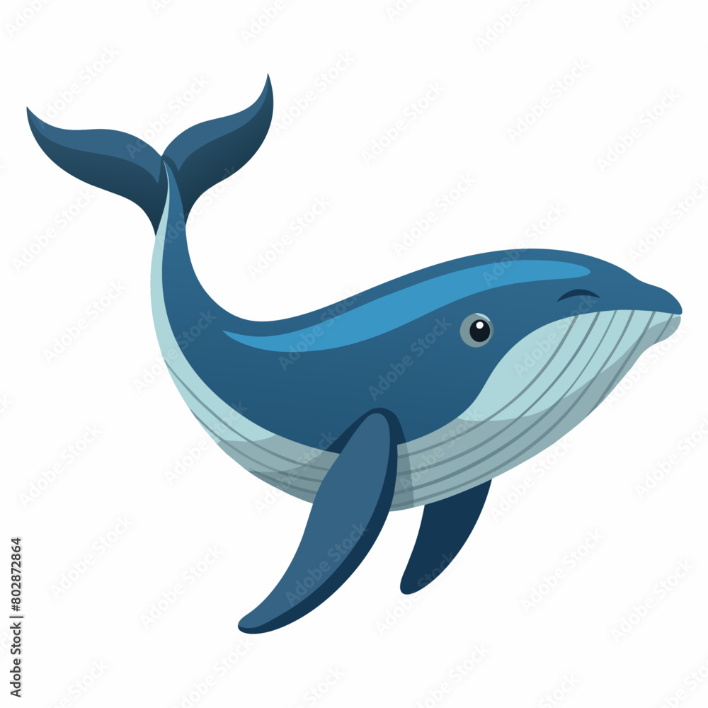 Obraz premium Whale vector clipart art illustration (19)