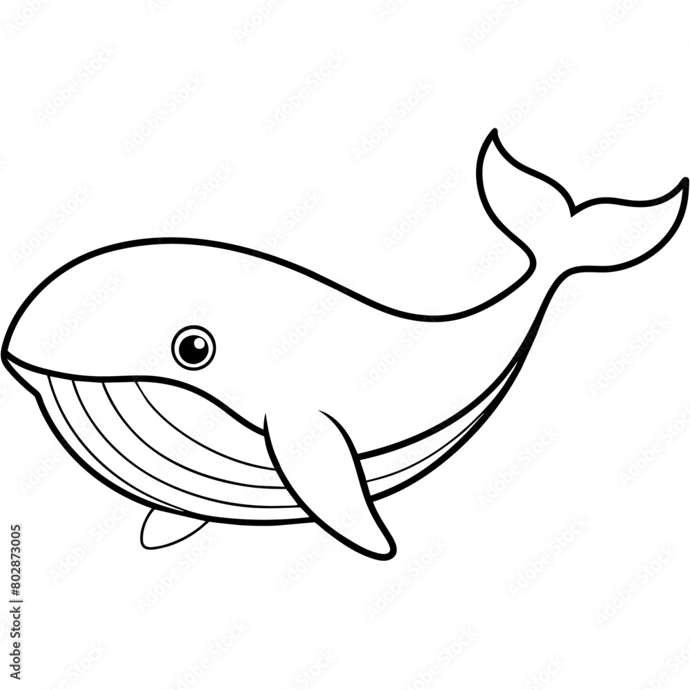 Fototapeta premium Whale vector clipart art illustration (32)