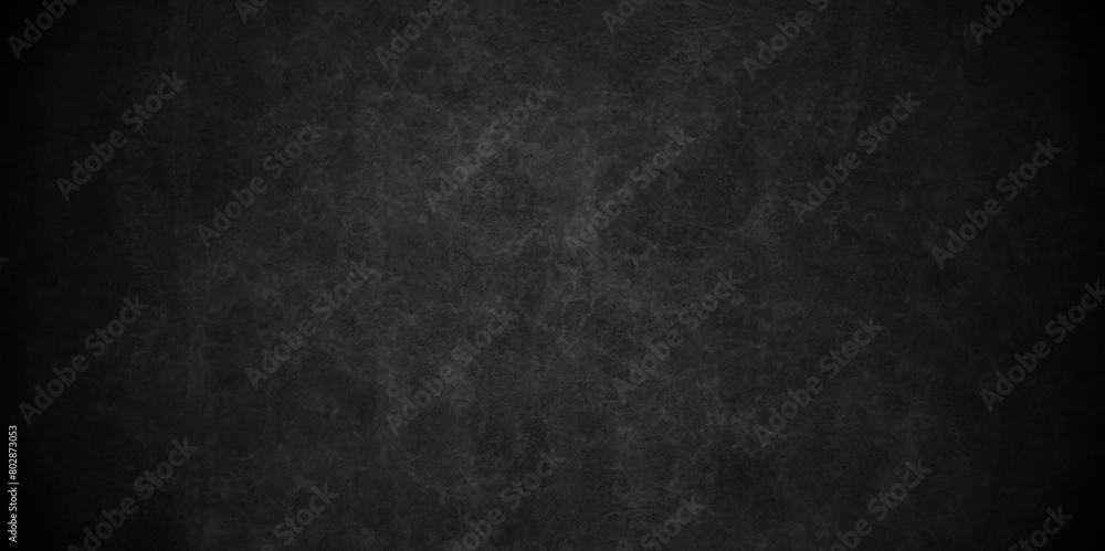 Old dark black stone wall grunge backdrop texture background. monochrome slate grunge concrete wall black backdrop vintage marbled textured border background.