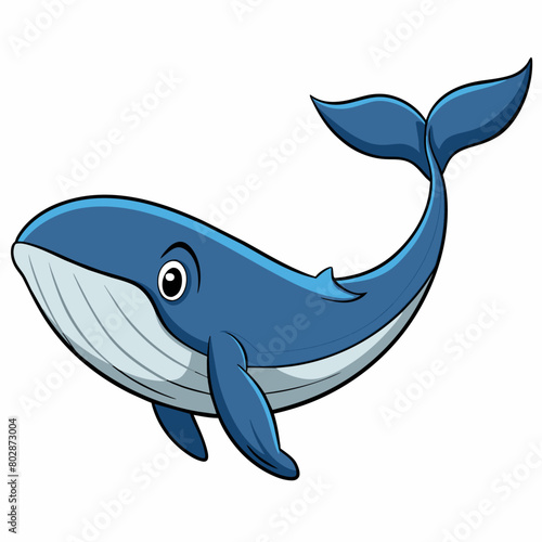 Whale vector clipart art illustration (33)