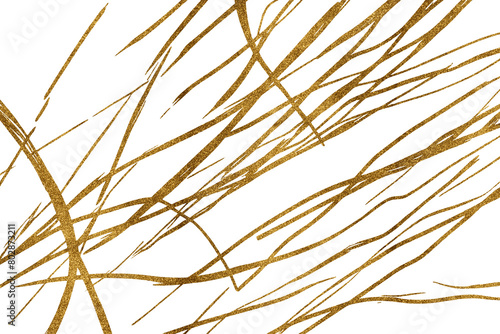 Golden Trending Pattern  Golden paint brush stroke glittering texture.