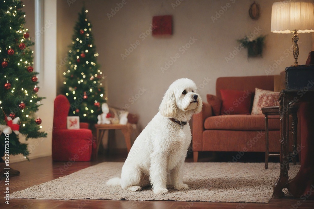puppy with christmas gift puppy with christmas gift