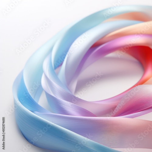 abstract image of a colorful wave with a white background  resembling flowing paint or digital art.