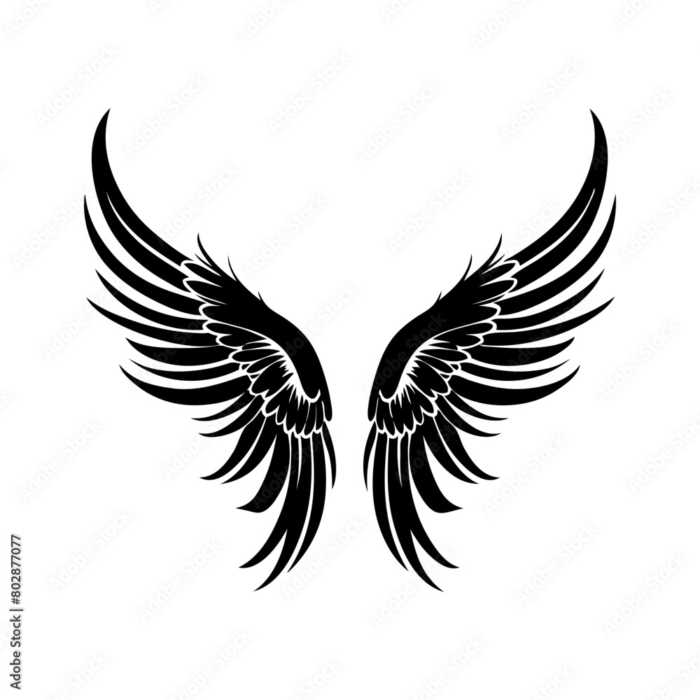 Obraz premium angel feather wings simple design Vector illustration