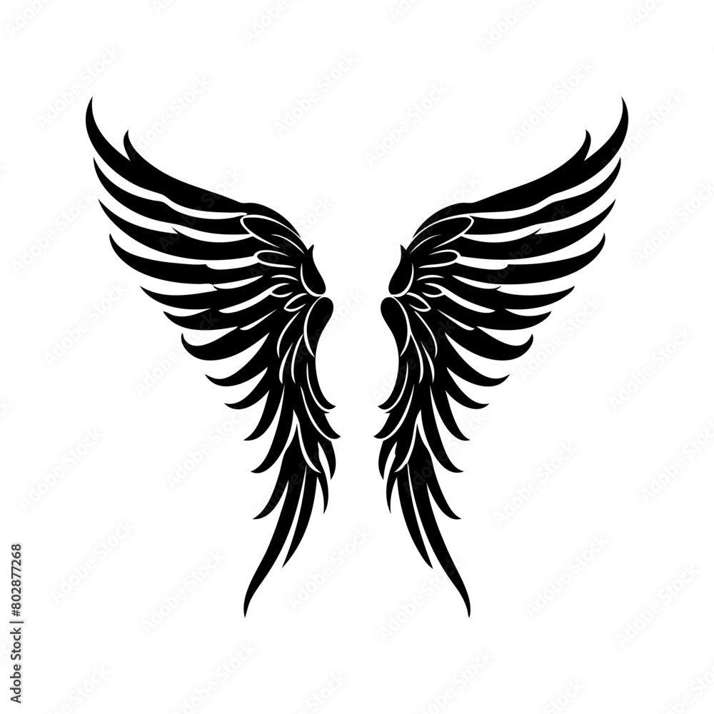 Obraz premium angel feather wings simple design Vector illustration