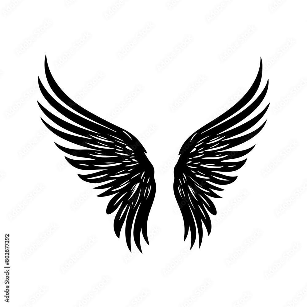 Obraz premium angel feather wings simple design Vector illustration