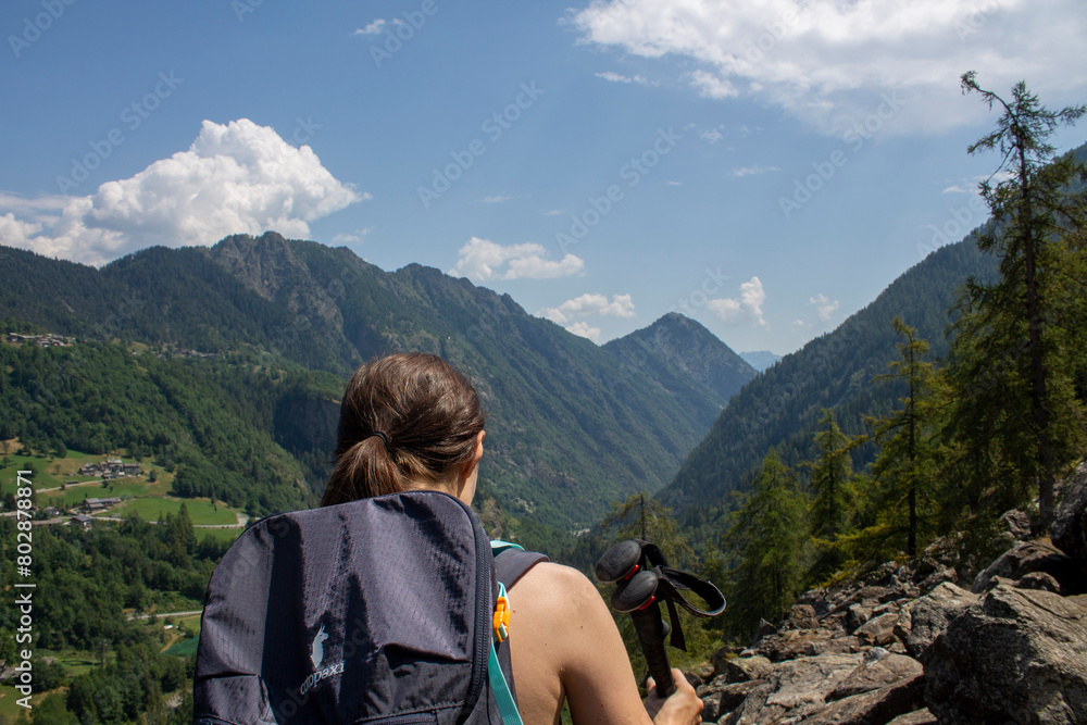 Fototapeta premium Woman in the mountains