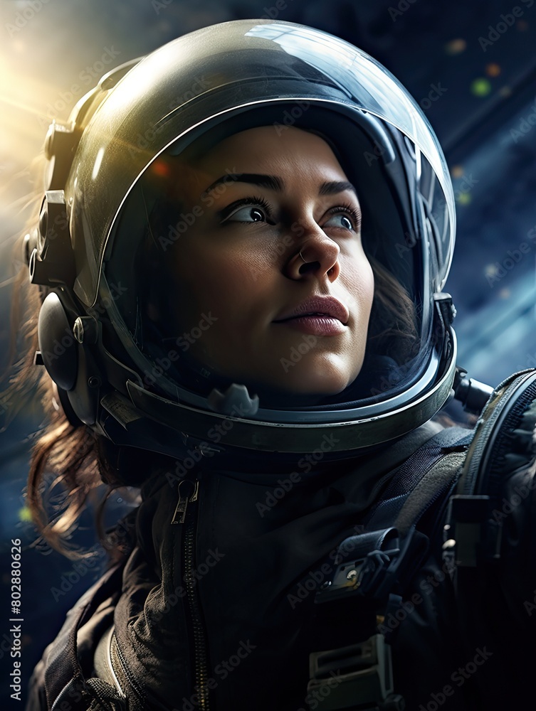 astronaut in space suit looking contemplative astronaut in space suit looking contemplative