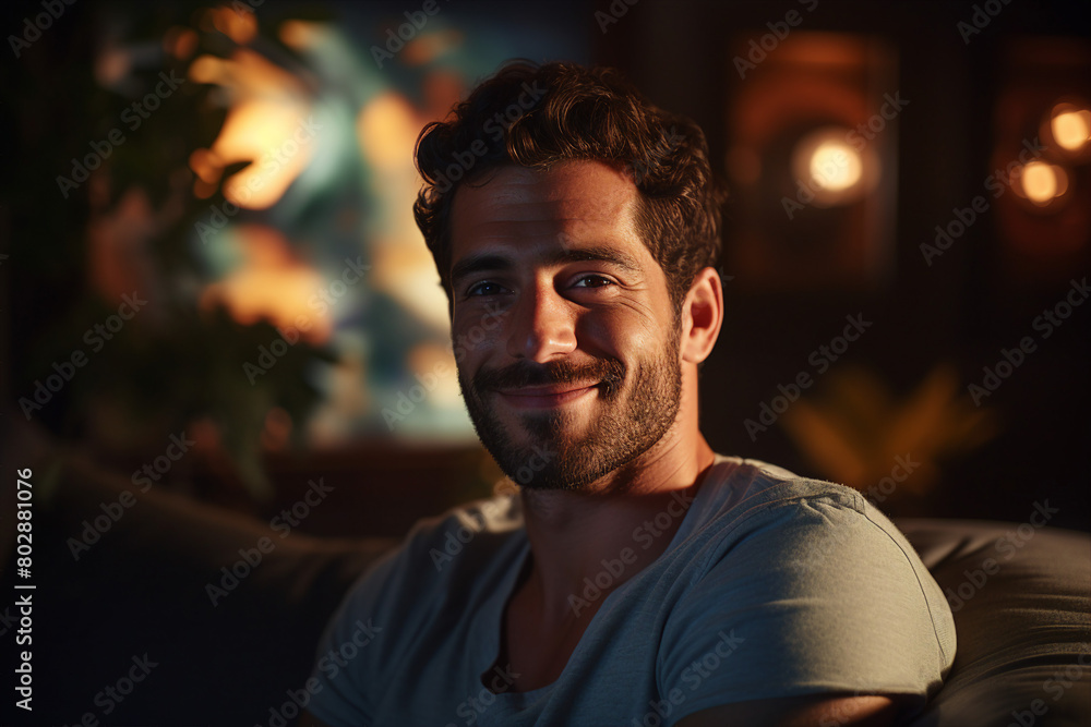 Person enjoying peaceful evening and rest after housework generative AI image Person enjoying peaceful evening and rest after housework generative AI image