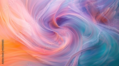 Wallpaper Mural An abstract photograph showcasing the fusion of pastel hues in a dreamlike swirl, offering a serene and inviting palette for various creative purposes Torontodigital.ca