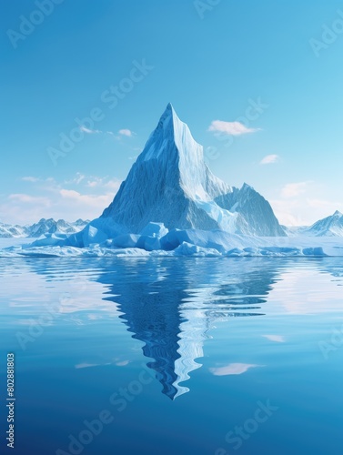 Wallpaper Mural Majestic Iceberg Reflecting in Calm Waters Torontodigital.ca