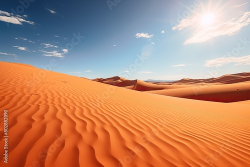 Stunning desert landscape with rolling sand dunes