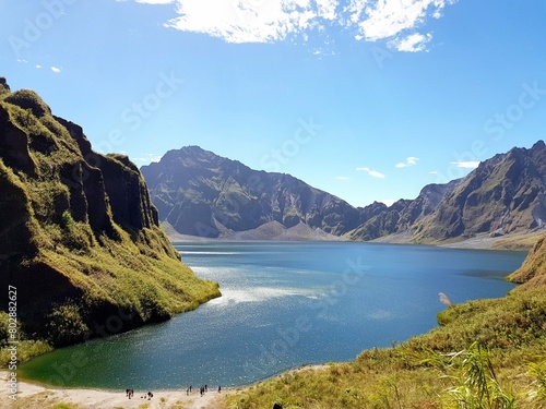 lake and mountains