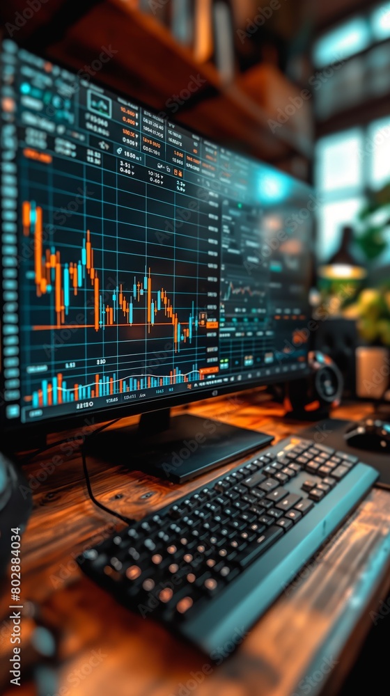 professional trading or financial portfolio management and planning for business performance growth, mobile app and screens chart analysis concept as wide banner design created by ai professional trading or financial portfolio management and planning for business performance growth, mobile app and screens chart analysis concept as wide banner design created by ai