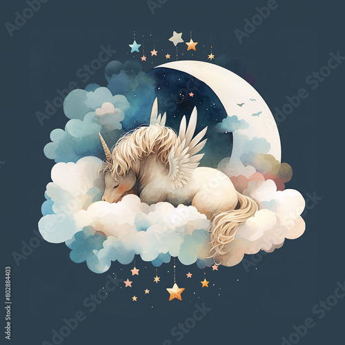雲の上で眠るユニコーン