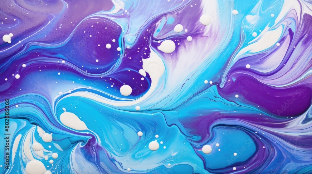 Vibrant Swirling Cosmic Fluid Art