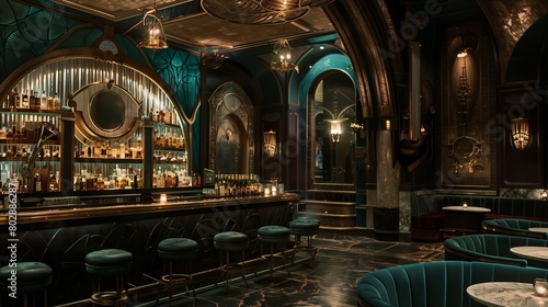 Art Deco Jazz Club Bar