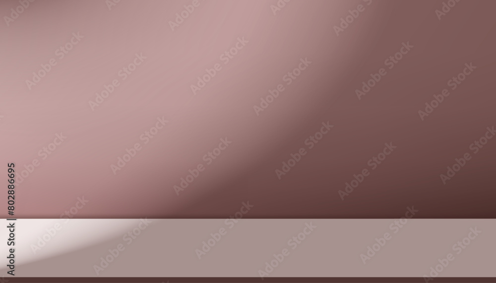 Obraz premium Purple Background,Studio wall room 3D Podium with Light,Shadow on brown chocolate pastel,Minimal Backdrop Display with Stand Mock up for product presentation in Autumn,Summer,Winter sale promote
