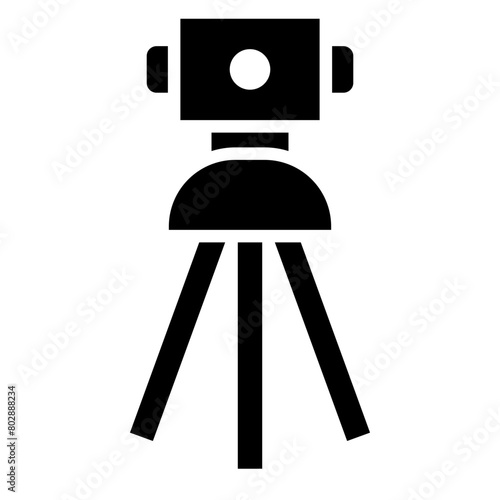 Theodolite glyph icon