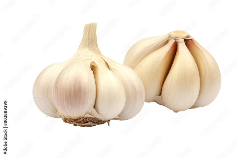 Obraz premium The Onion Duo: A Tale of Two Alliums. On a White or Clear Surface PNG Transparent Background.