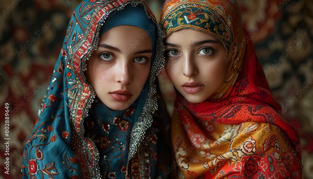 Young Muslim women on Eid al-Adha Young Muslim women on Eid al-Adha