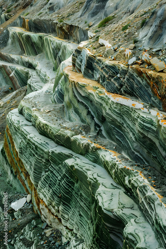 Variegated Layers of Time: A Closer Look at Sedimentary Rock Formation