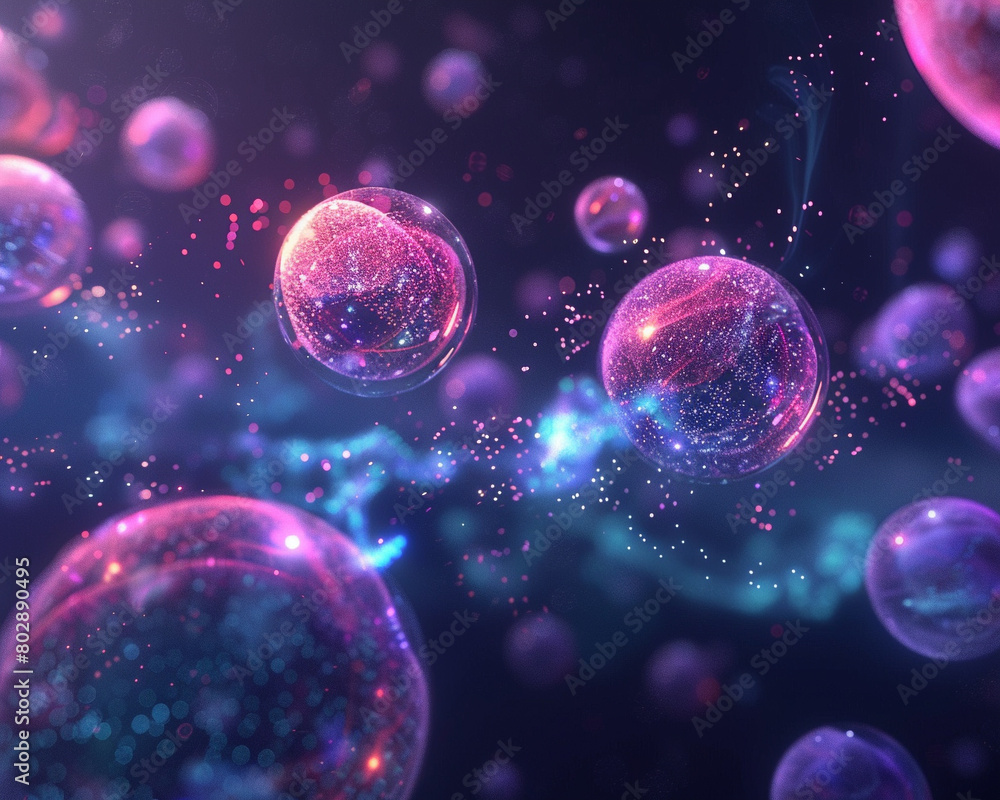 A dreamlike landscape of floating data orbs representing medical breakthroughs in science, A dreamlike landscape of floating data orbs representing medical breakthroughs in science,