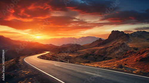 Asphalt road Landscape