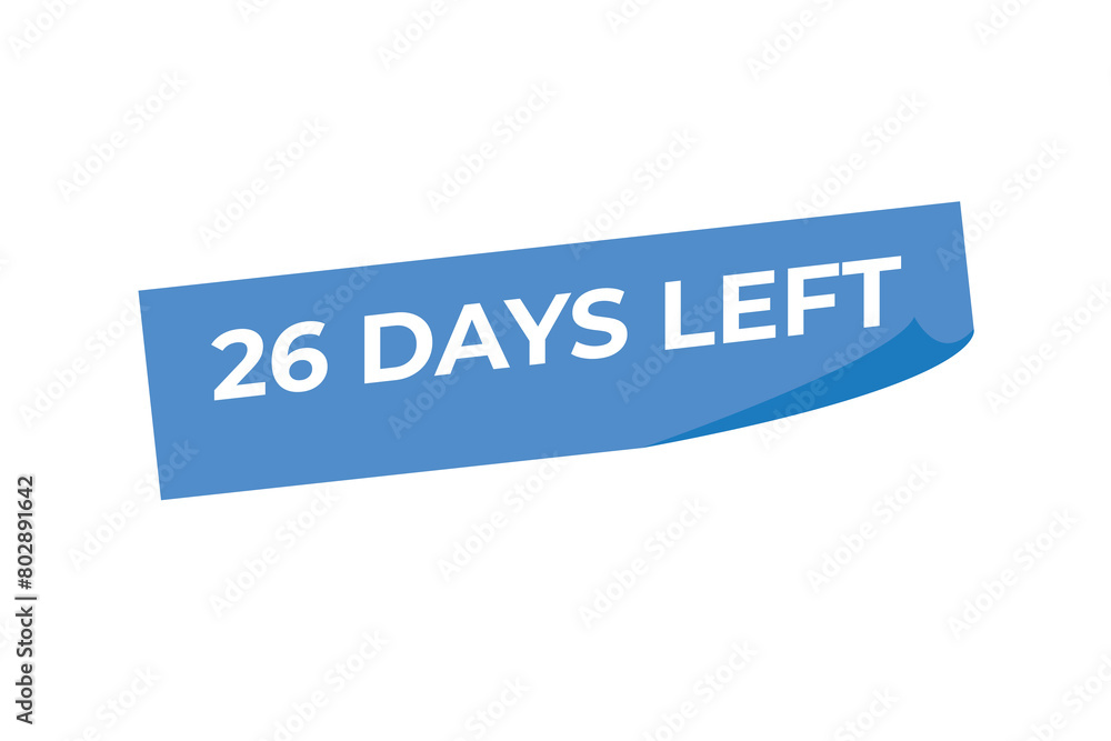 26 days to go countdown template. 26 day Countdown left days banner design. 26 Days left countdown timer
26 days to go countdown template. 26 day Countdown left days banner design. 26 Days left countdown timer