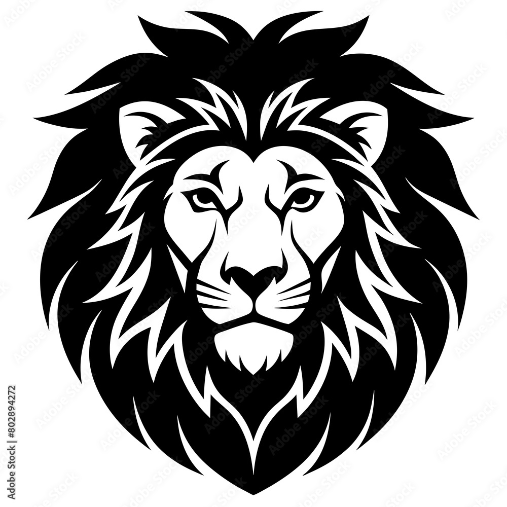 Lion head silhouette vector illustration art Lion head silhouette vector illustration art