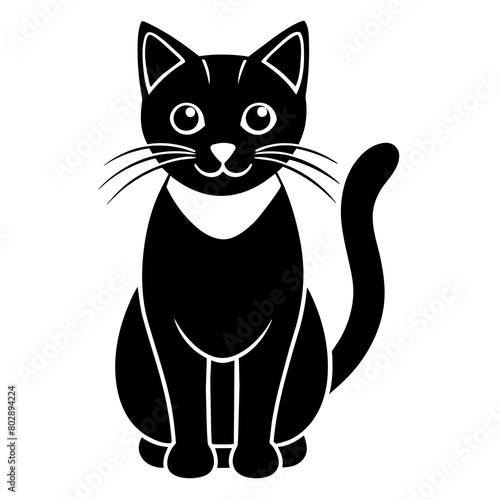 cat silhouette vector icon illustration art