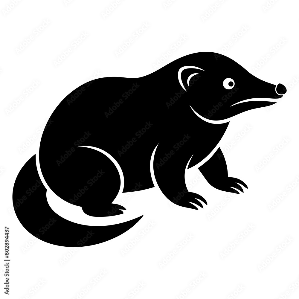 Mole silhouette vector icon illustration art