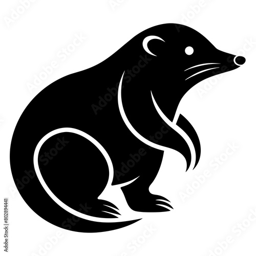 Mole silhouette vector illustration