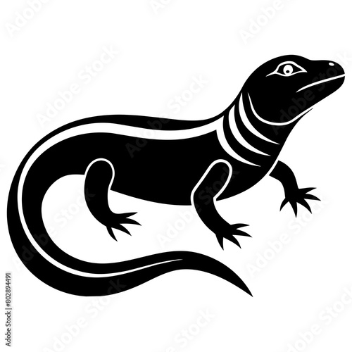 silhouette of a lizard